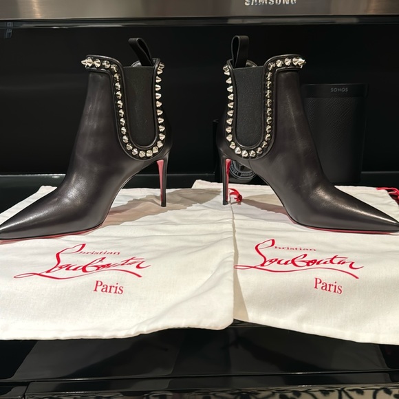 Christian Louboutin - Capaboot 85mm Spiked Napa Stiletto Ankle Boot - Picture 13 of 16